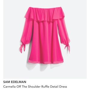 Sam Edelman Pink Off the Shoulder Mini Dress